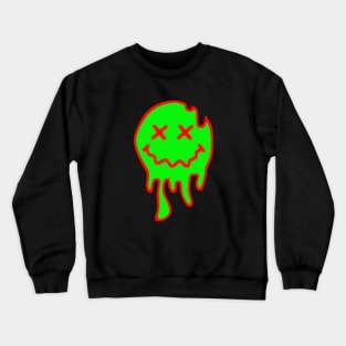 ACID SMILEY (MELTING) #8 (RED/GREEN) Crewneck Sweatshirt